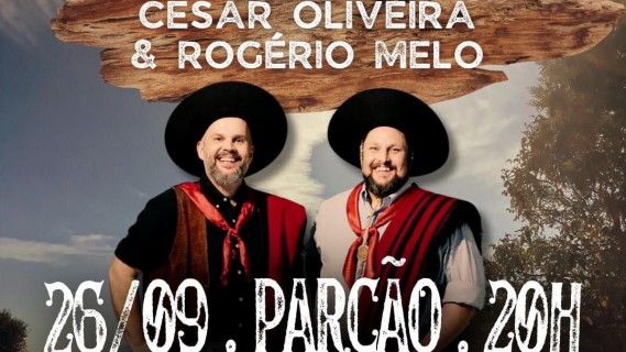 César Oliveira e Rogério Melo no Parcão